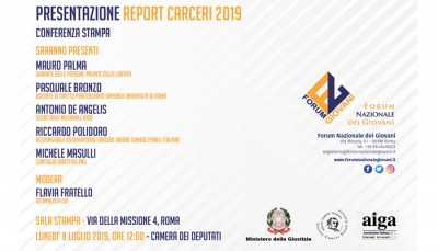 PRESENTAZIONE REPORT CARCERI 2019 - 08 LUGLIO 2019
